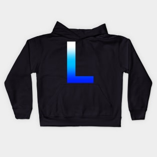 Blue Letter L Kids Hoodie